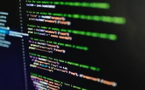 Fondo difuminado de un editor de código