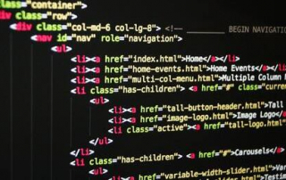 Fondo difuminado de un editor con HTML