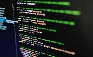 Fondo difuminado de un editor de código