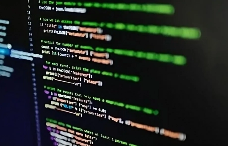 Fondo difuminado de un editor de código